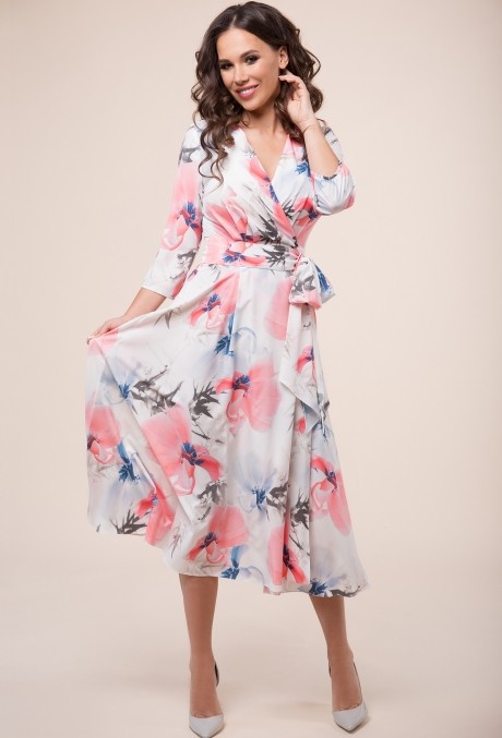 Платье Teffi Style 1396 /1 гибискус размер 44-54 #1