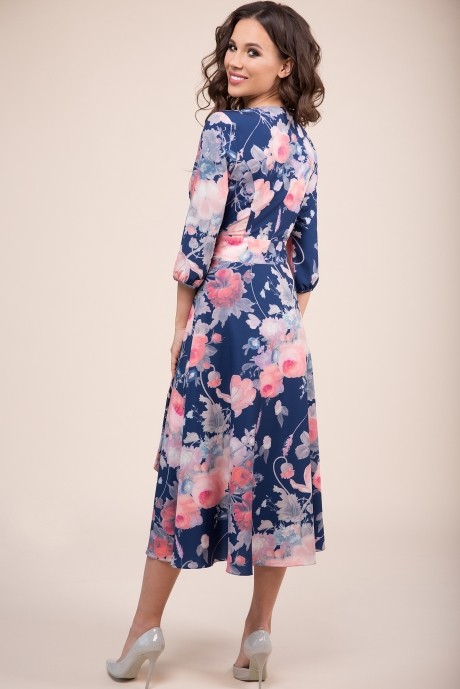 Платье Teffi Style 1396 /2 гибискус размер 44-54 #4