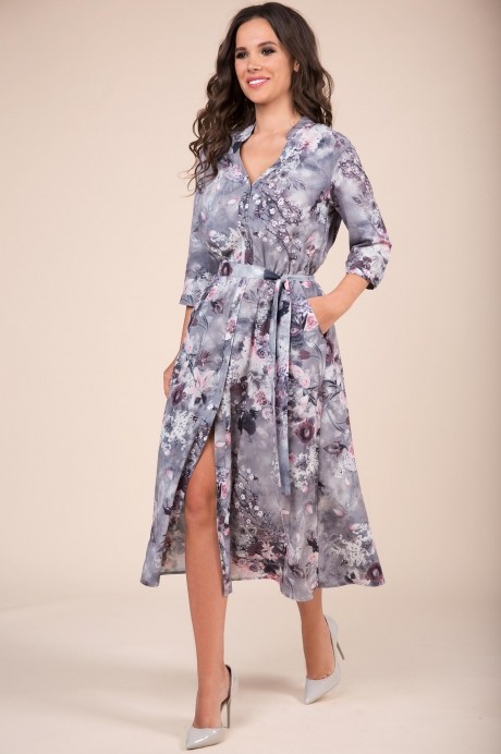 Платье Teffi Style 1387 туман размер 48-58 #2