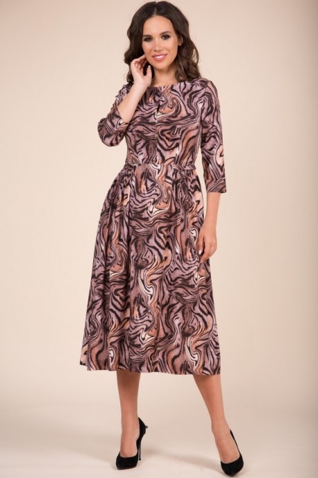 Платье Teffi Style 1421 тигр размер 44-50 #2