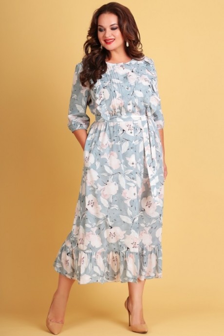 Платье Teffi Style 1414 голубой размер 44-54 #1
