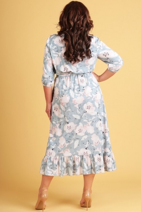 Платье Teffi Style 1414 голубой размер 44-54 #3