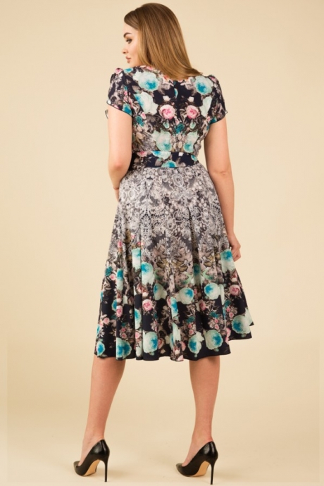 Платье Teffi Style 721 -3 бирюзовые цветы2 размер 52-56 #4