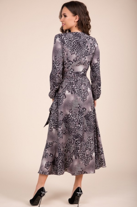 Платье Teffi Style 1417 леопард на сером 1 размер 48-52 #3