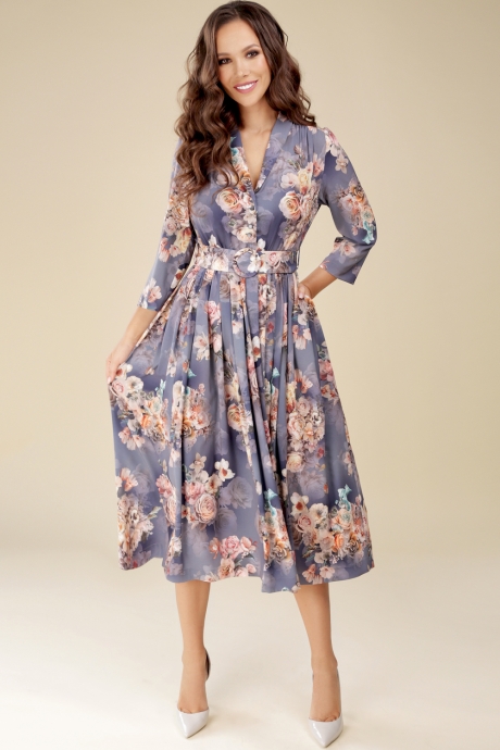 Платье Teffi Style 1425/1 потайные цветы размер 44-54 #2