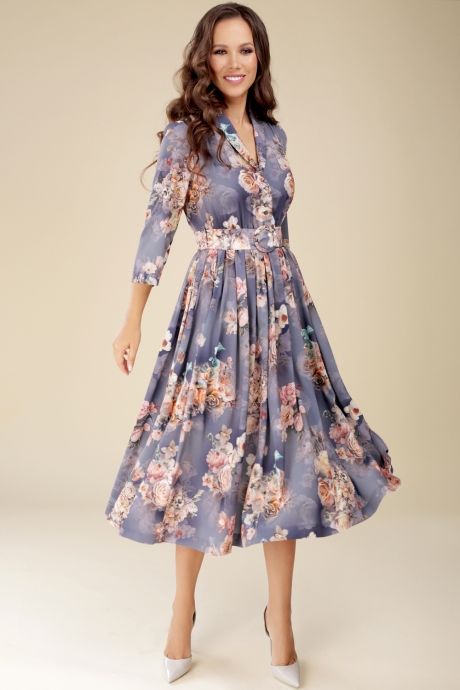Платье Teffi Style 1425/1 потайные цветы размер 44-54 #3