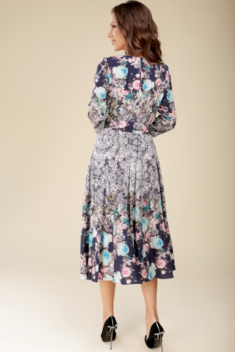 Платье Teffi Style 1217 бирюзовые цветы размер 48-58 #3