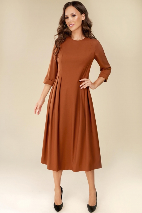 Платье Teffi Style 1436 охра размер 44-58 #1