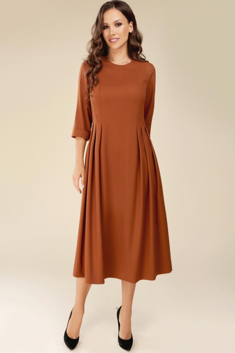 Платье Teffi Style 1436 охра размер 44-58 #2
