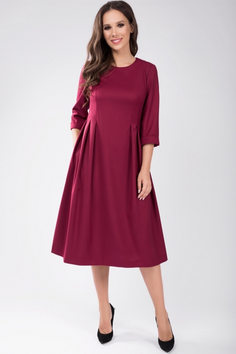Платье Teffi Style 1436 сангиновый размер 44-58 #1