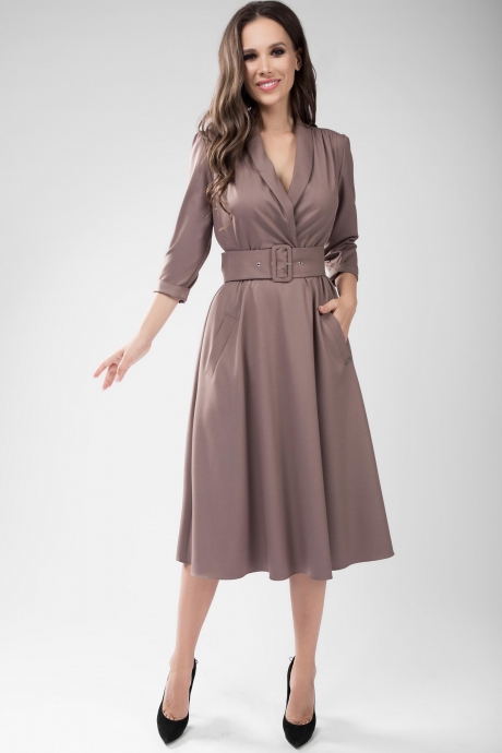 Платье Teffi Style 1446 мокко размер 44-54 #2