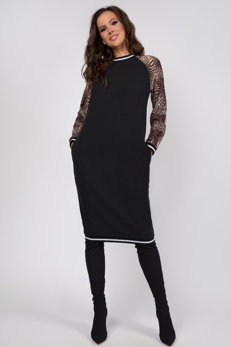 Платье Teffi Style 1452 чёрный размер 46-60 #1