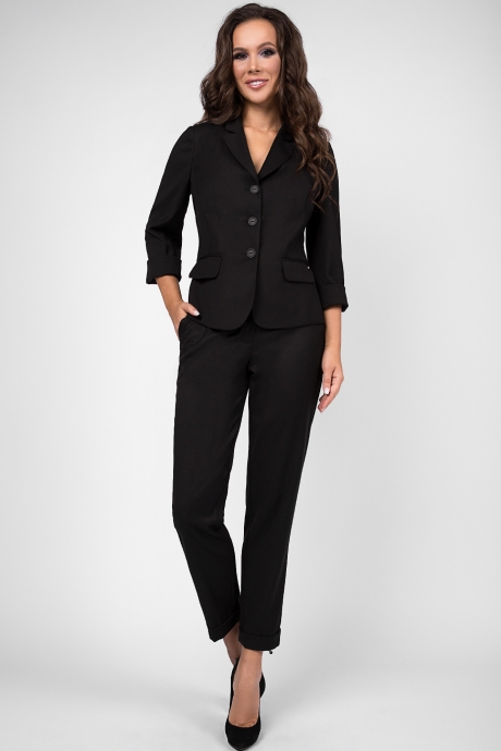 Жакет (пиджак) Teffi Style 1455 чёрный размер 44-54 #1