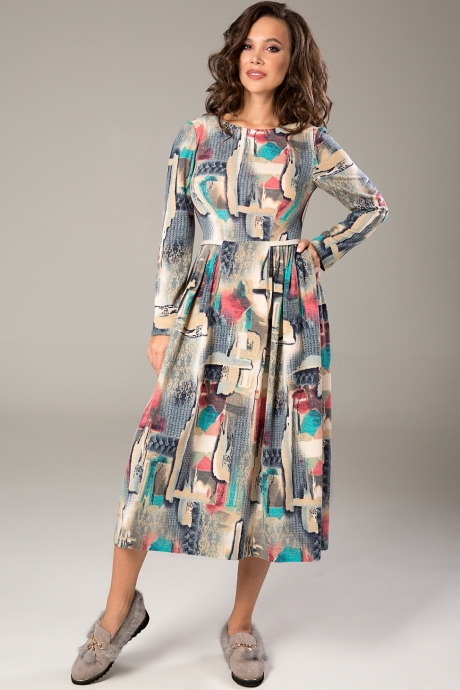 Платье Teffi Style 1364 акварель размер 44-50 #1