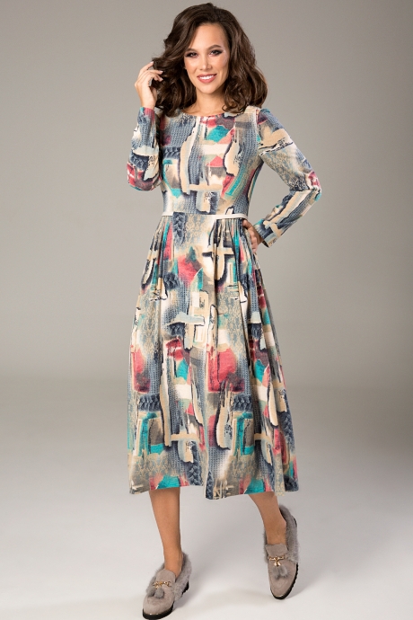 Платье Teffi Style 1364 акварель размер 44-50 #2