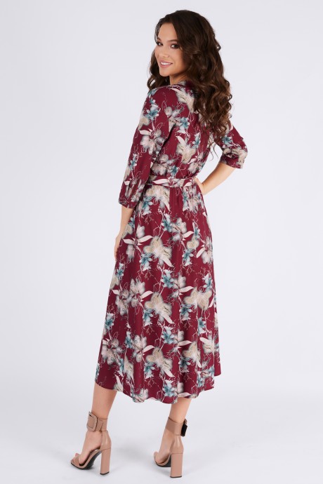 Платье Teffi Style 1387 бордовый размер 44-58 #3