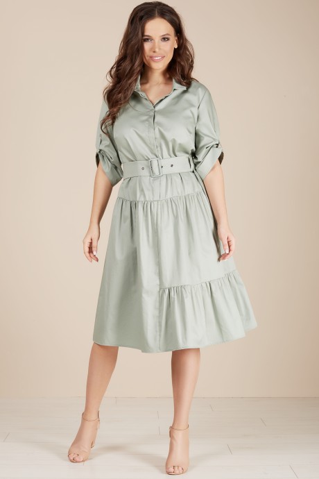 Платье Teffi Style 1487 олива размер 44-58 #1