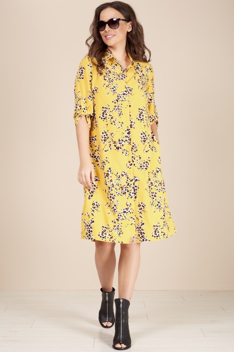 Платье Teffi Style 1493 жёлтый размер 44-58 #1