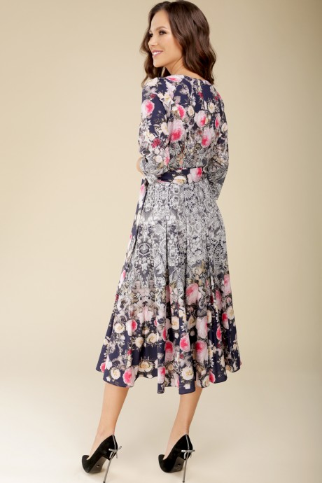 Платье Teffi Style 1217 розовые цветы размер 48-58 #3
