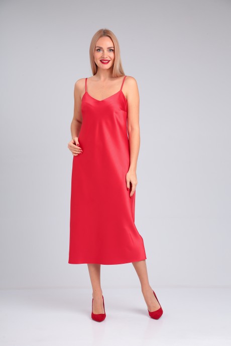 Платье Такка 23-211/1 красный размер 44-54 #1