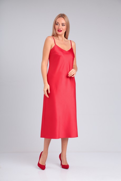 Платье Такка 23-211/1 красный размер 44-54 #2