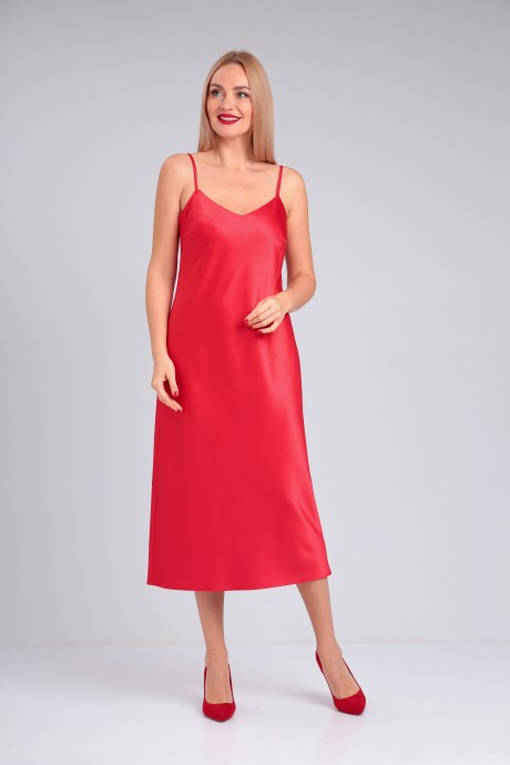 Платье Такка 23-211/1 красный размер 44-54 #3