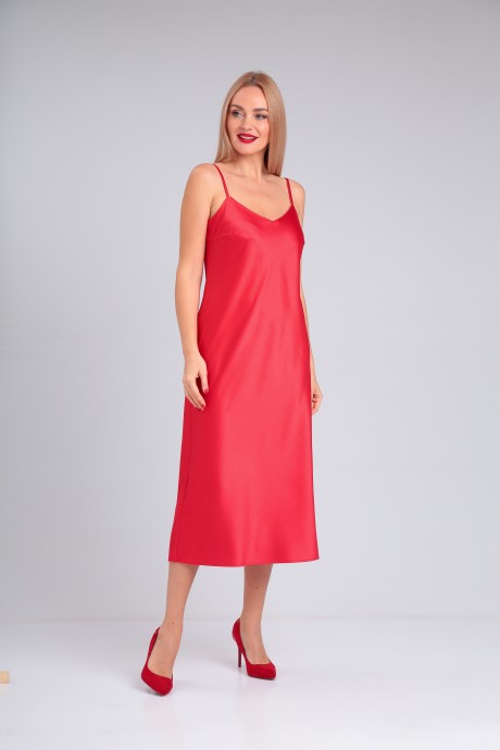Платье Такка 23-211/1 красный размер 44-54 #4