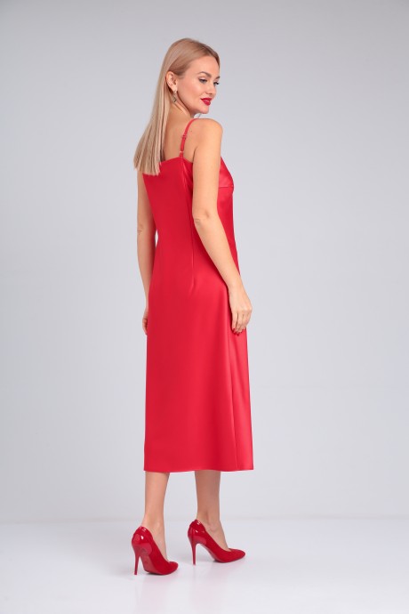 Платье Такка 23-211/1 красный размер 44-54 #7