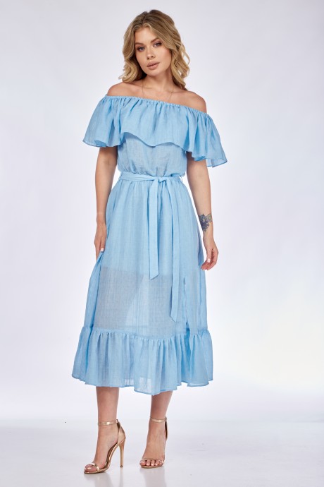 Платье Такка 24-222 голубой размер 44-48 #2