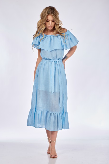 Платье Такка 24-222 голубой размер 44-48 #3