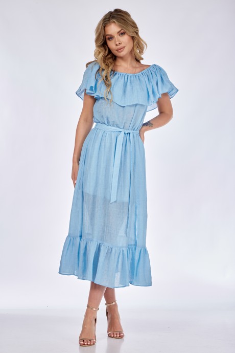 Платье Такка 24-222 голубой размер 44-48 #5