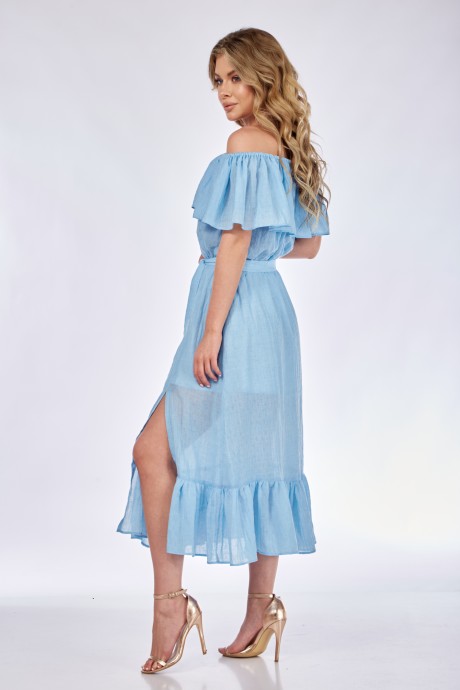 Платье Такка 24-222 голубой размер 44-48 #7