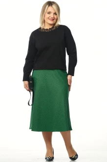 Юбочный костюм Такка 26-265 двойка зеленый, черный