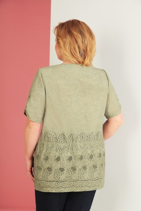 Блузка, туника, рубашка Ksenia Style 1472 хаки размер 54-58 #2