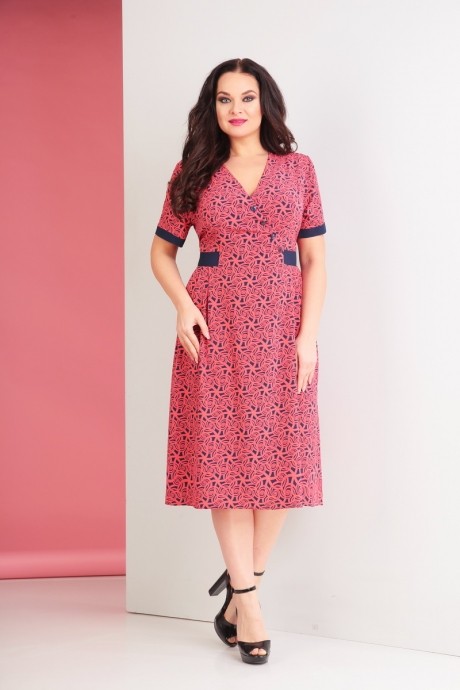 Платье Ksenia Style 1519 красный/синий размер 52-56 #1