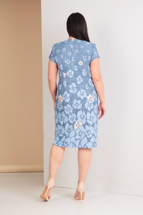 Платье Ksenia Style 1533 голубые цветы размер 50-54 #2
