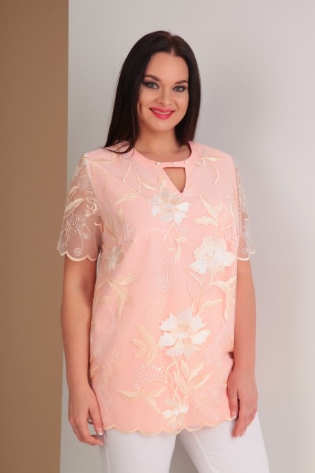 Блузка, туника, рубашка Ksenia Style 1534 розовый размер 56-66 #1
