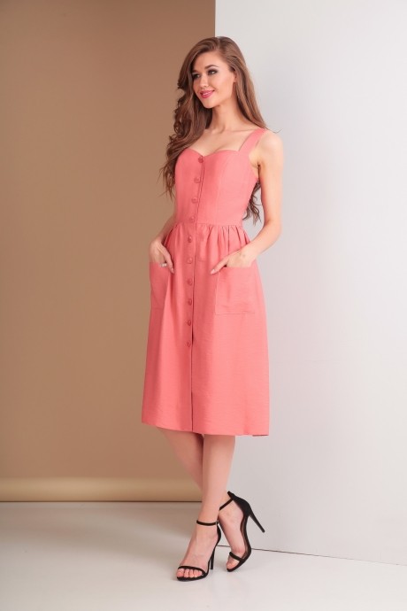 Платье Ksenia Style 1538 коралл размер 44-48 #1