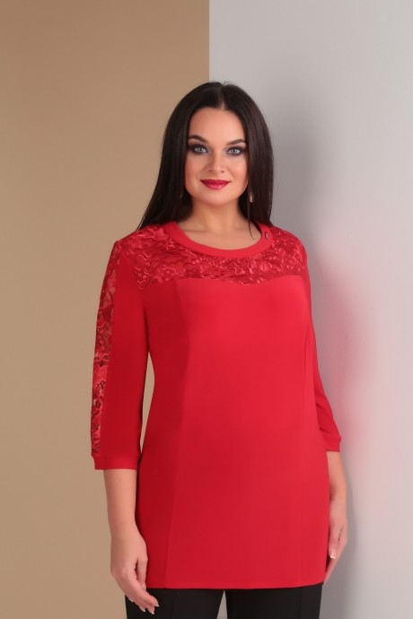 Блузка, туника, рубашка Ksenia Style 1359 красный размер 62-72 #1