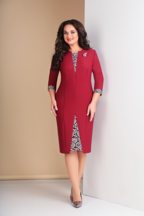Вечернее платье Ksenia Style 1570 красный размер 56-60 #1