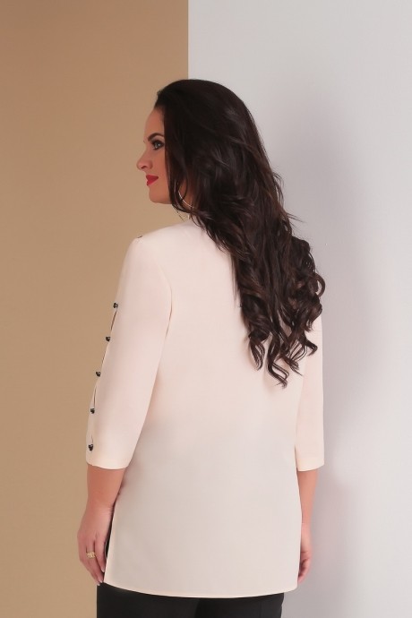 Блузка, туника, рубашка Ksenia Style 1599 персик+черный дизайн №1 размер 54-58 #3