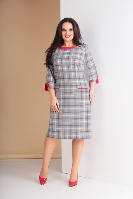 Платье Ksenia Style 1605 сиреневая полоска размер 54-58 #1