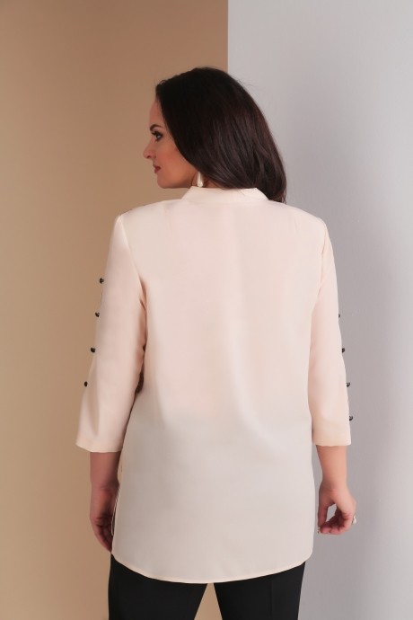 Блузка, туника, рубашка Ksenia Style 1599 персик+черный дизайн №2 размер 54-58 #2