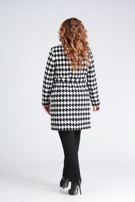 Пальто Ksenia Style 1700 черно-белый размер 48-52 #3
