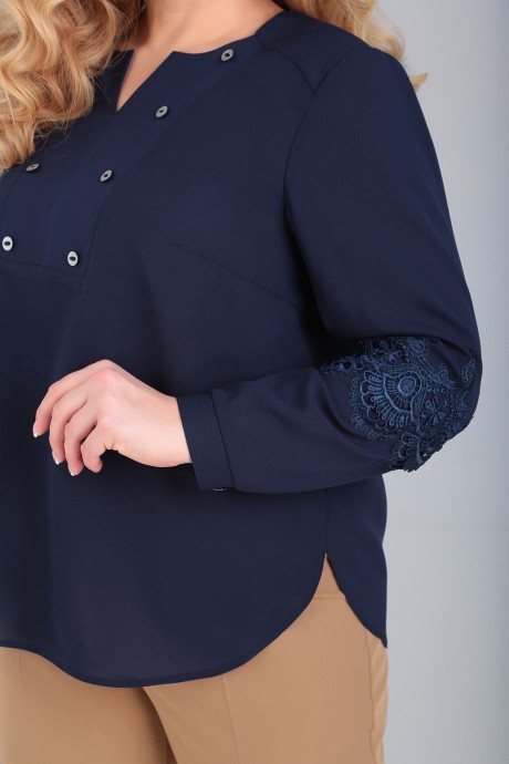 Блузка Ksenia Style 1840 темно-синий размер 48-58 #2