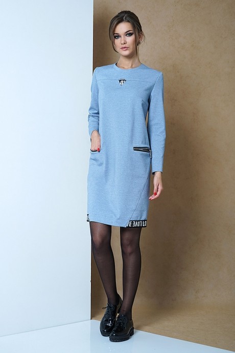 Платье Fantazia Mod 2989 голубой размер 48-54 #1