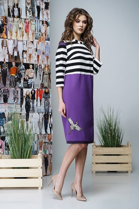 Платье Fantazia Mod 3404 фиолетовый размер 48-56 #2