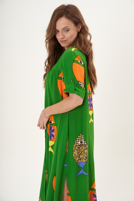 Платье Fantazia Mod 4516 зеленый, принт размер 48-54 #3