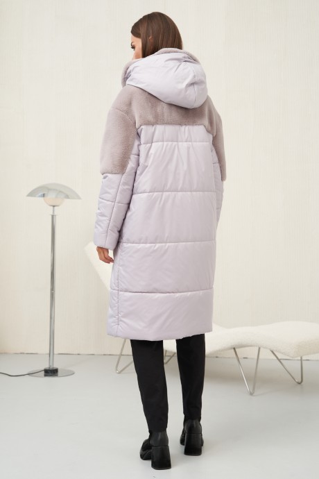 Пальто Fantazia Mod 4607 серо-лиловый размер 46-52 #4