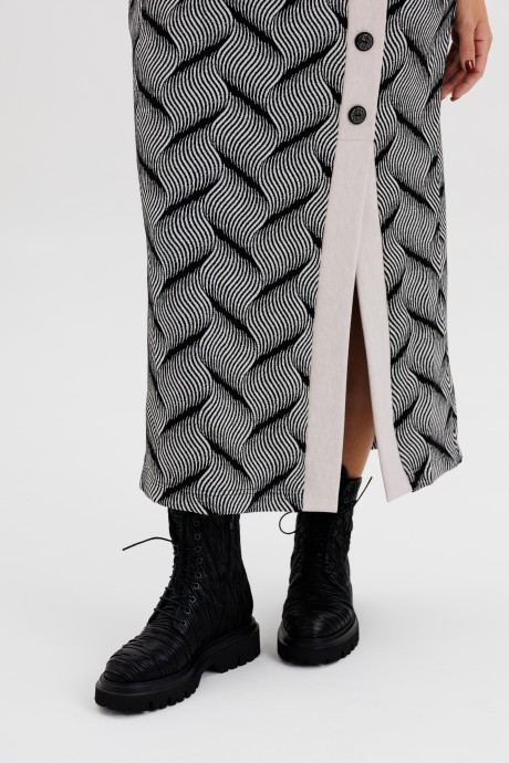 Костюм/комплект Fantazia Mod 5036 серый, черный принт размер 46-52 #3